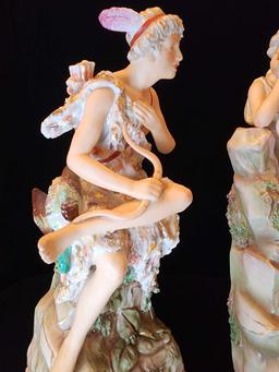 Pair of vintage porcelain beauties/women w/ fine details