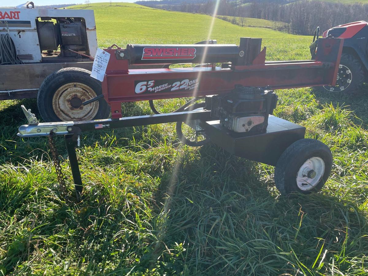 swisher 6.5 hp 22 ton log splitter