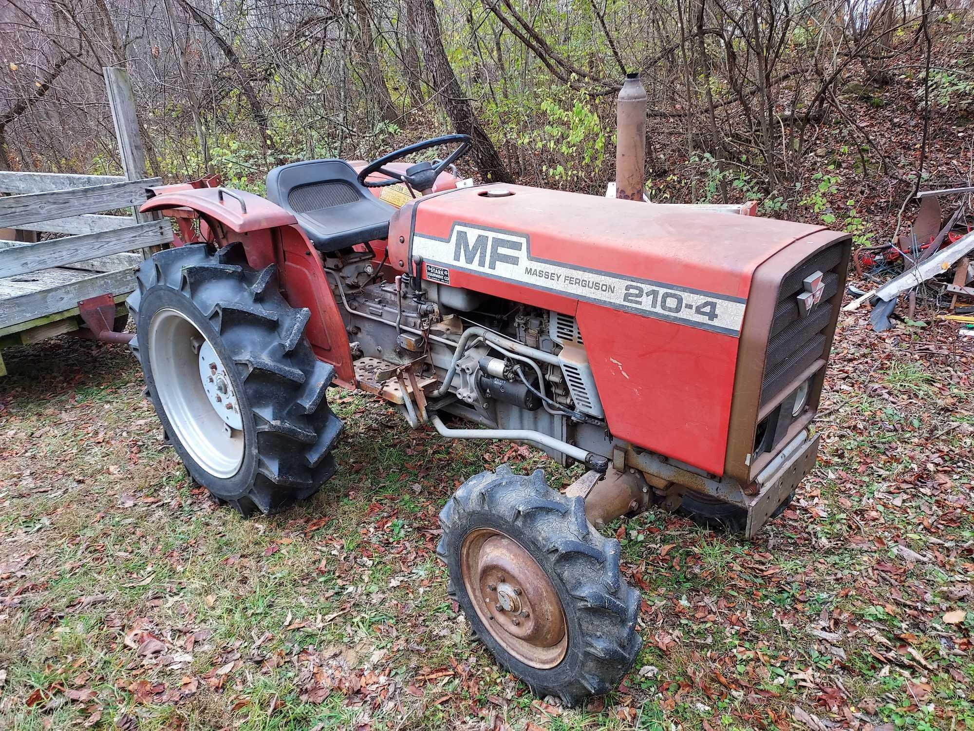 Massey Ferguson 210-4 Tractor w/ Snow Plow Attachment