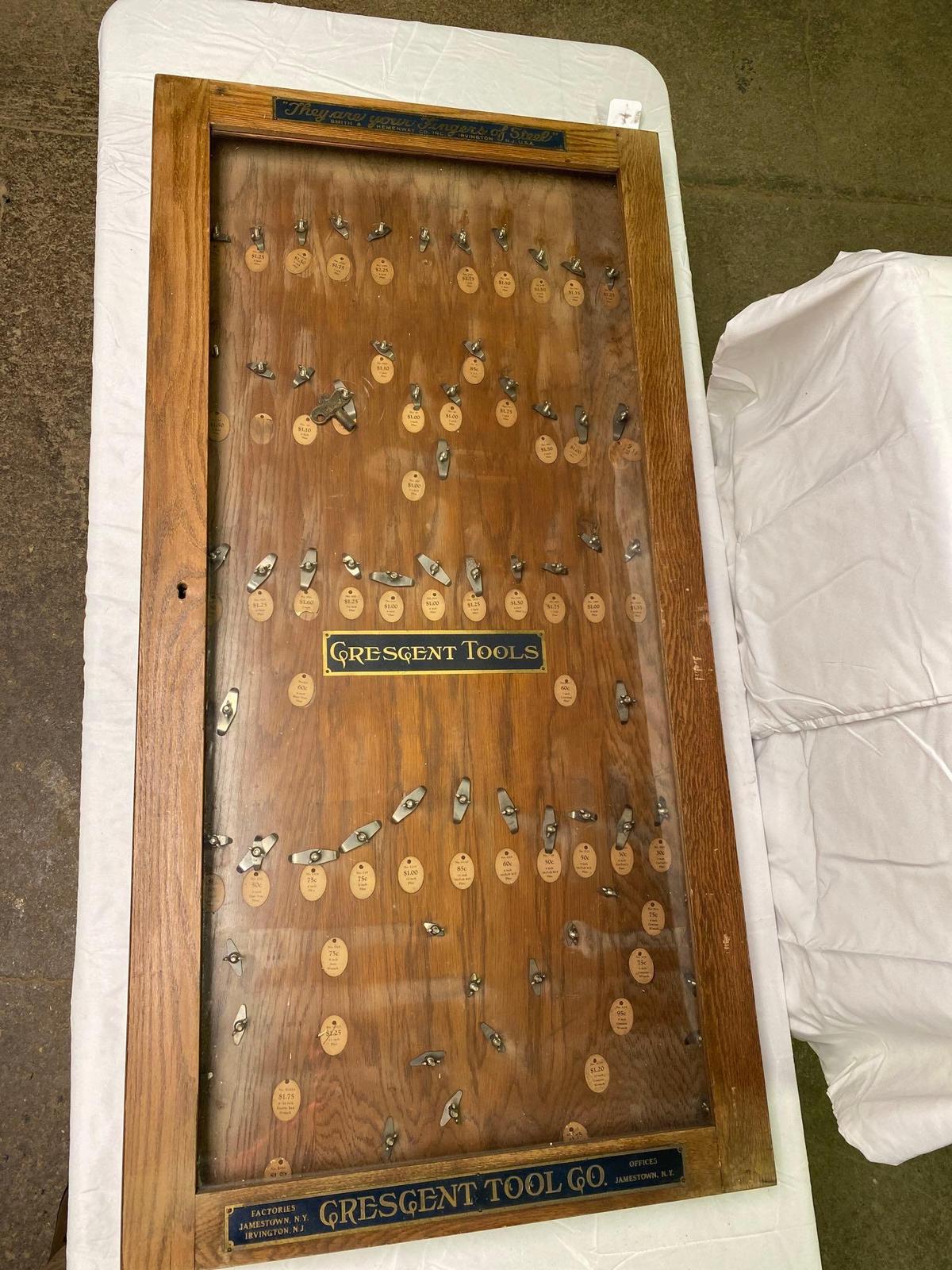 Early Crescent Tool Store Display Case