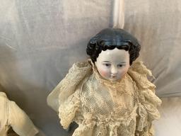 2 China Heads Dolls