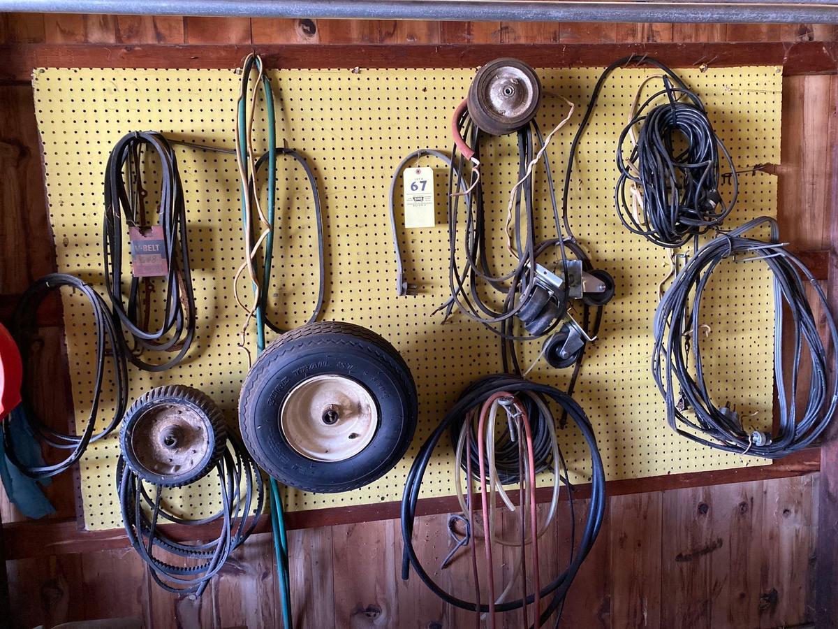 Wheels and wire on peg board