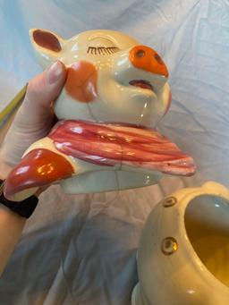 Smiley Pig cookie jar