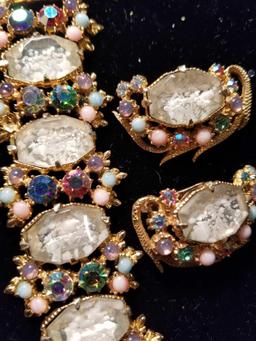 Victorian bracelet with matching earrings