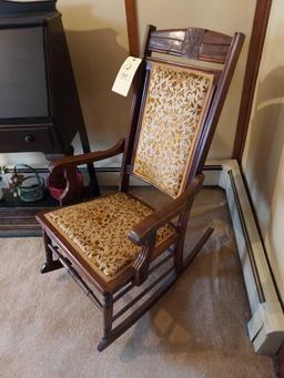 Vintage Cushioned Rocking Chair