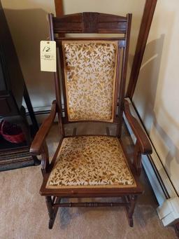 Vintage Cushioned Rocking Chair