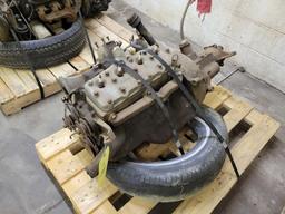 V8 flat head with transmission 52-6050B no carburetor