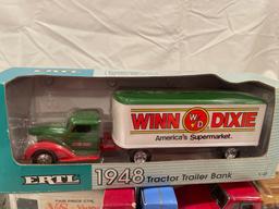 (3) Ertl & Liberty die cast truck coin banks