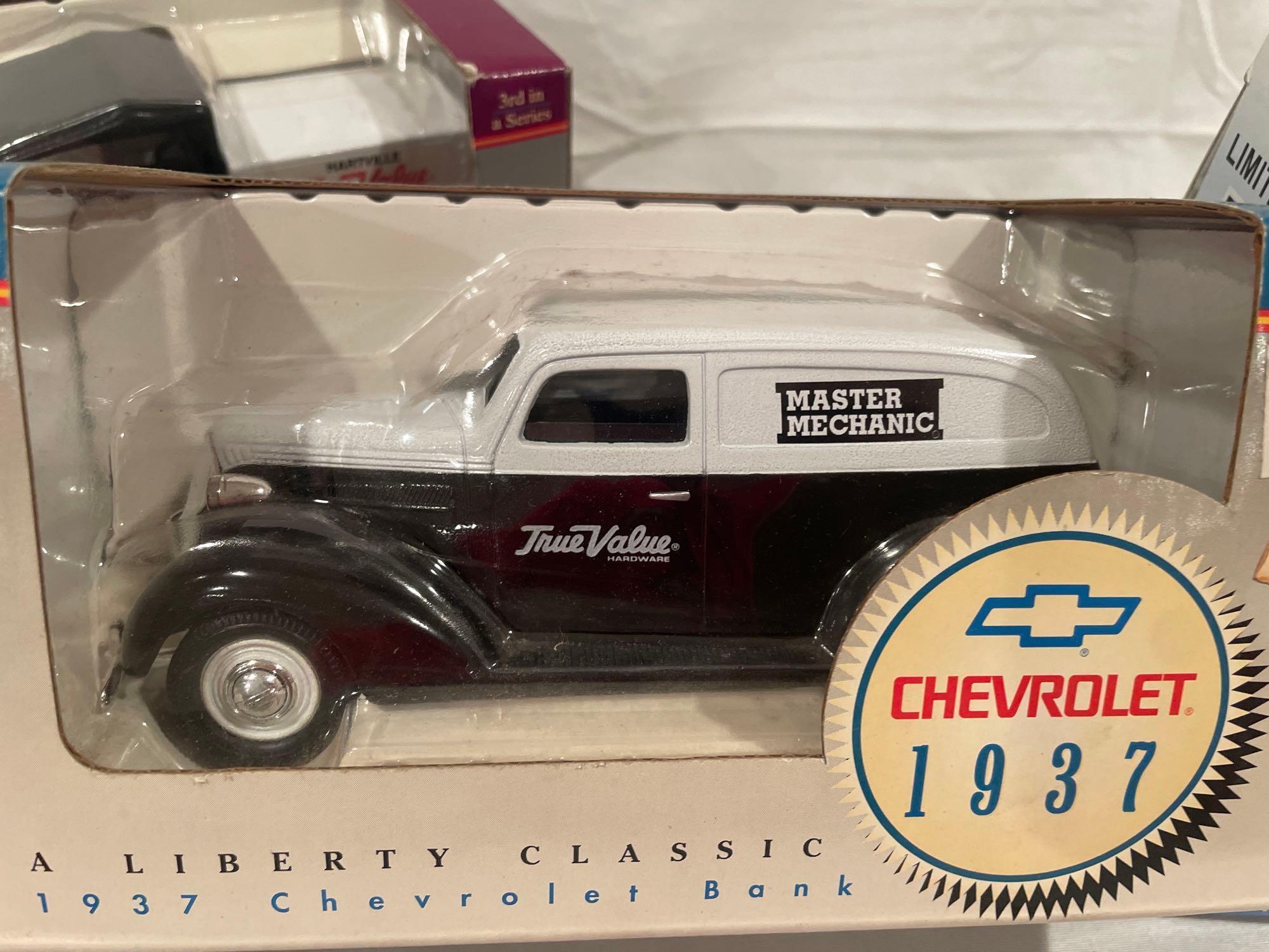 (3) die cast truck coin banks