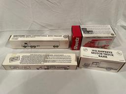 (4) Ertl & first gear die cast trucks