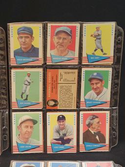 1961 Fleer Baseball partial set 130 different plus 15 different 1963 Fleer