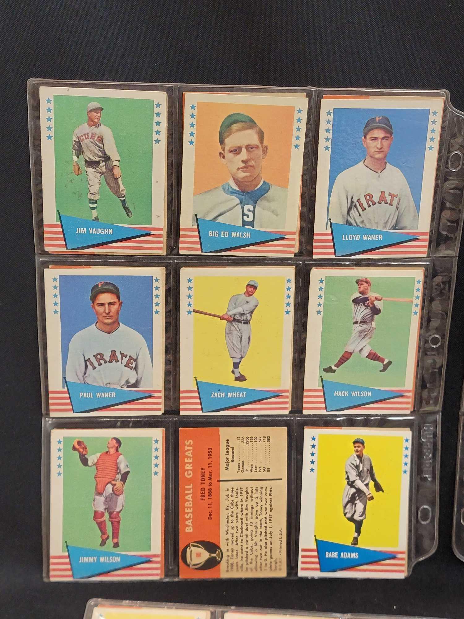 1961 Fleer Baseball partial set 130 different plus 15 different 1963 Fleer