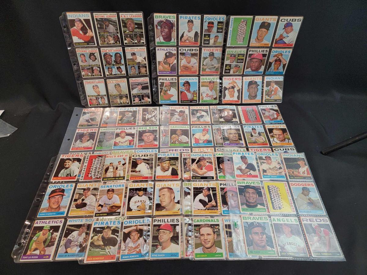 1964 Topps Baseball 200 different cards partial set Leaders Stars RCs Team cards