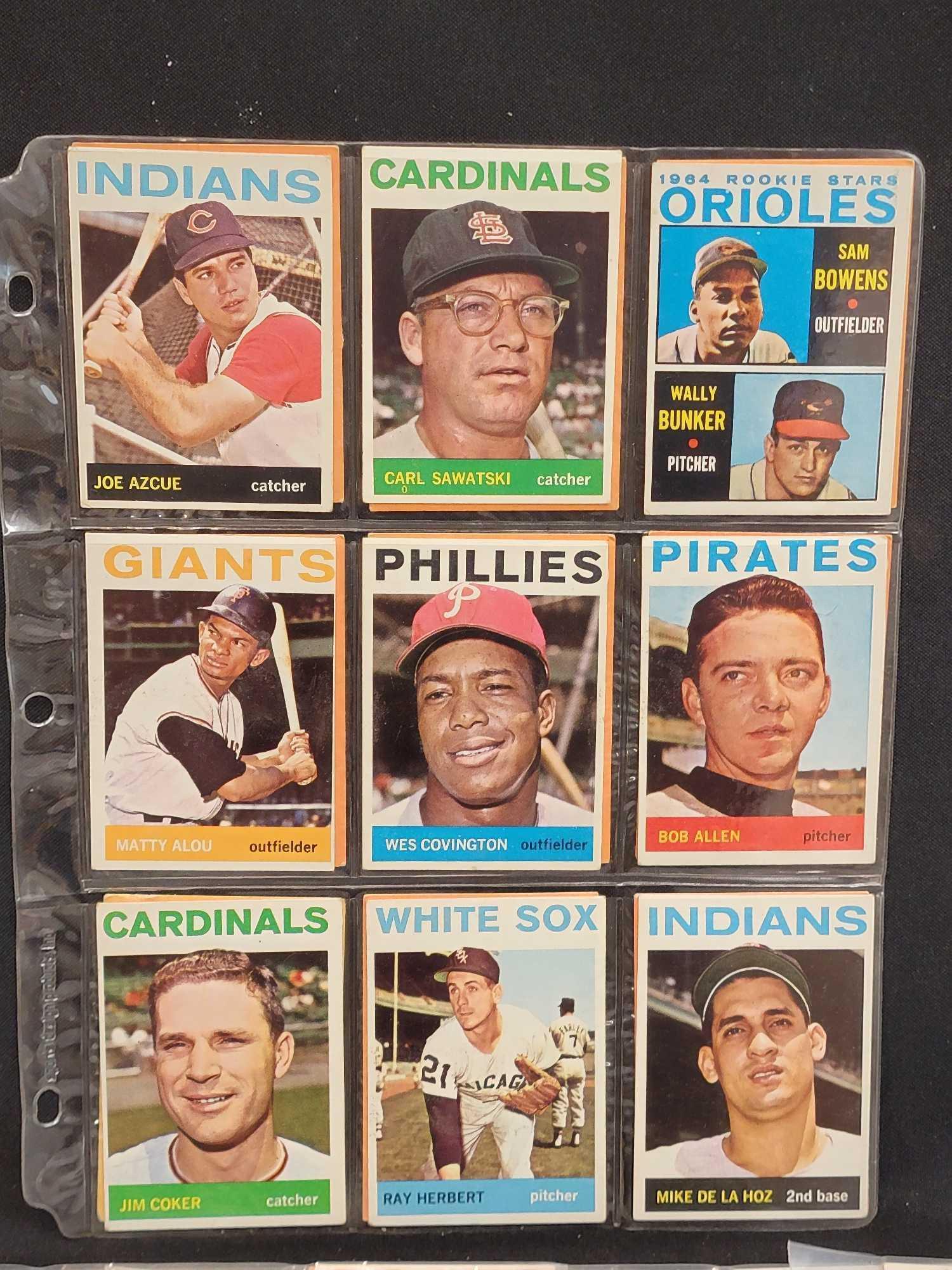 1964 Topps Baseball 200 different cards partial set Leaders Stars RCs Team cards