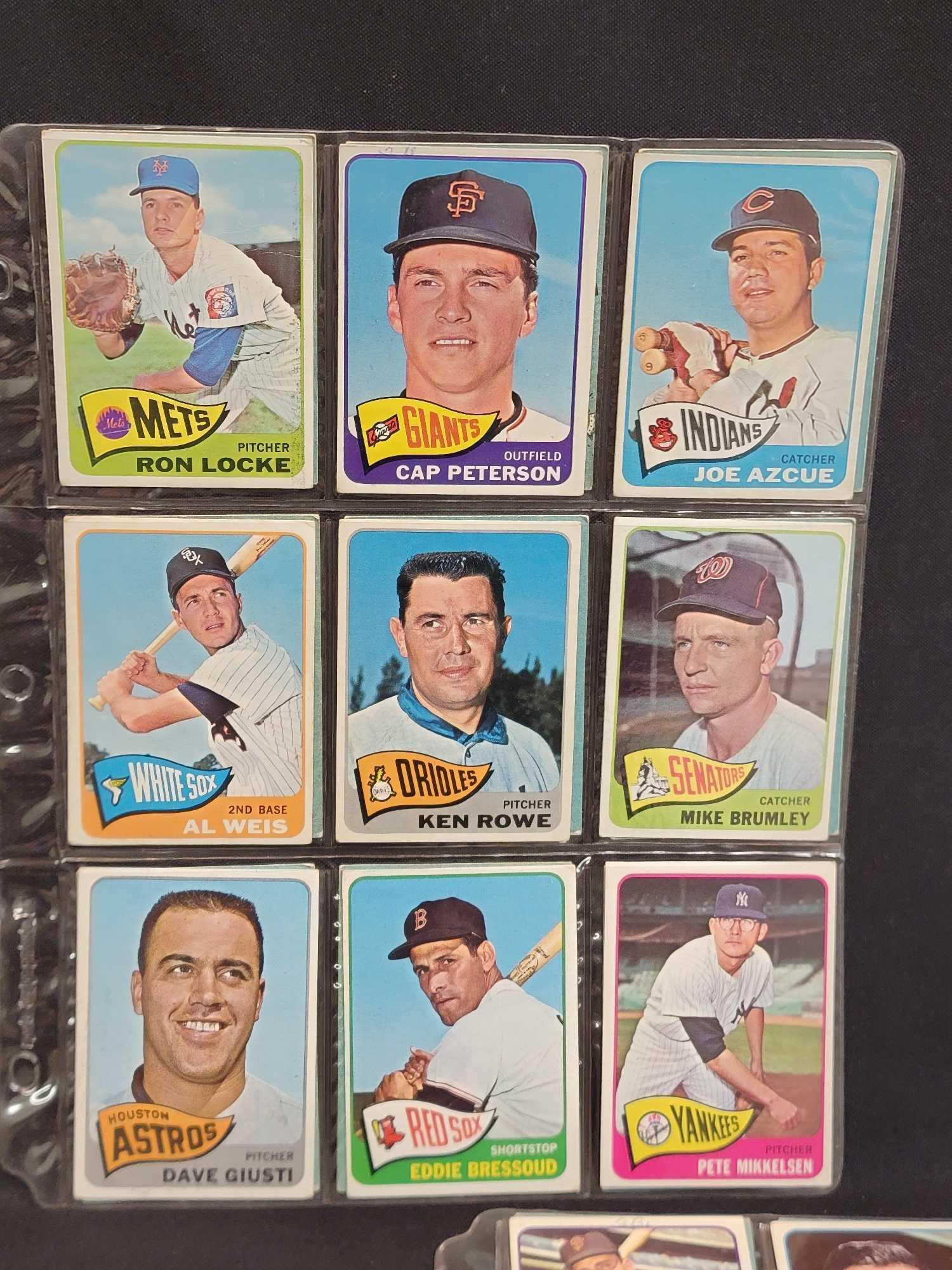 1965 Topps Baseball 185 different cards partial set HOFers Stars RCs more