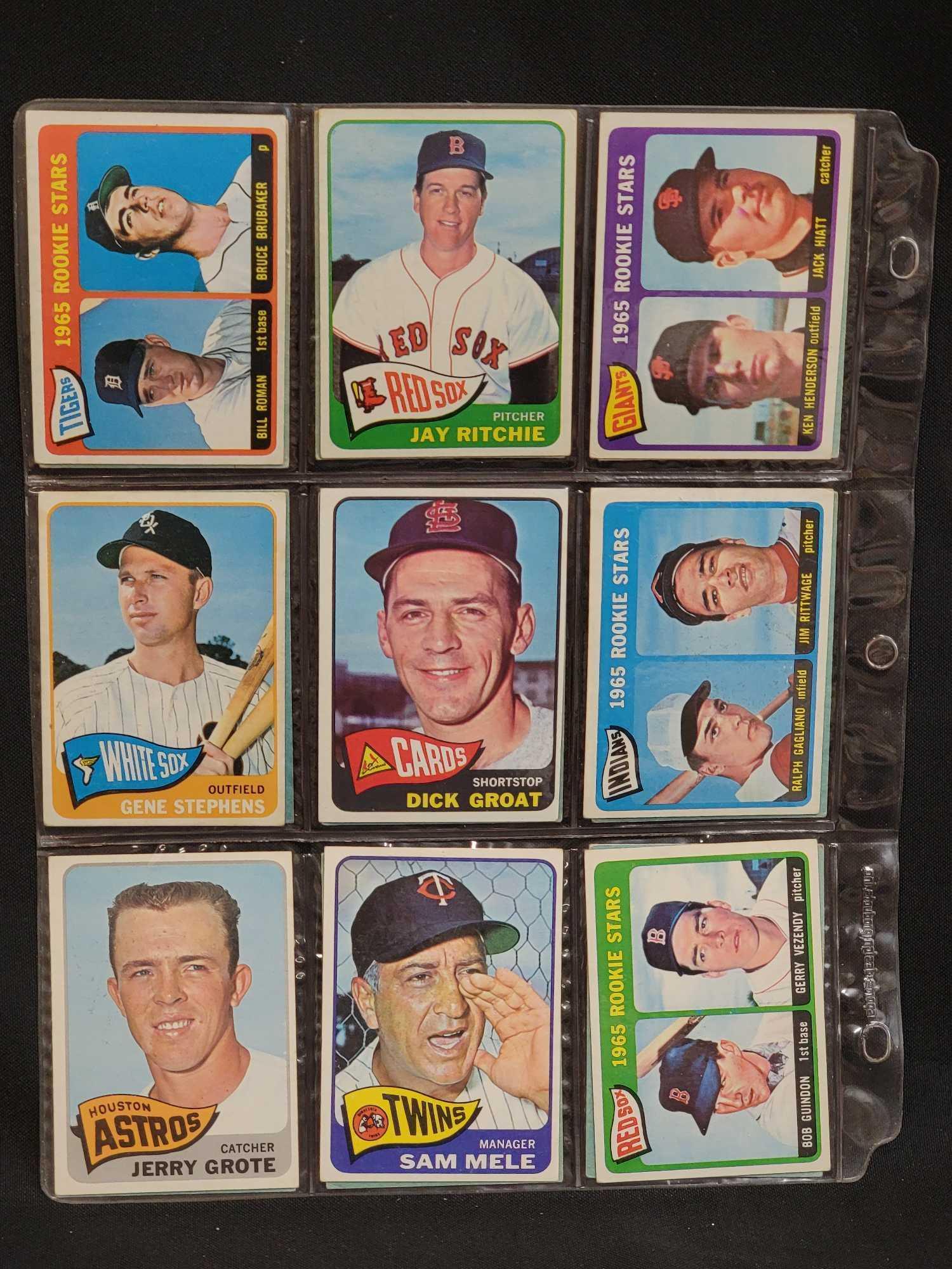 1965 Topps Baseball 185 different cards partial set HOFers Stars RCs more