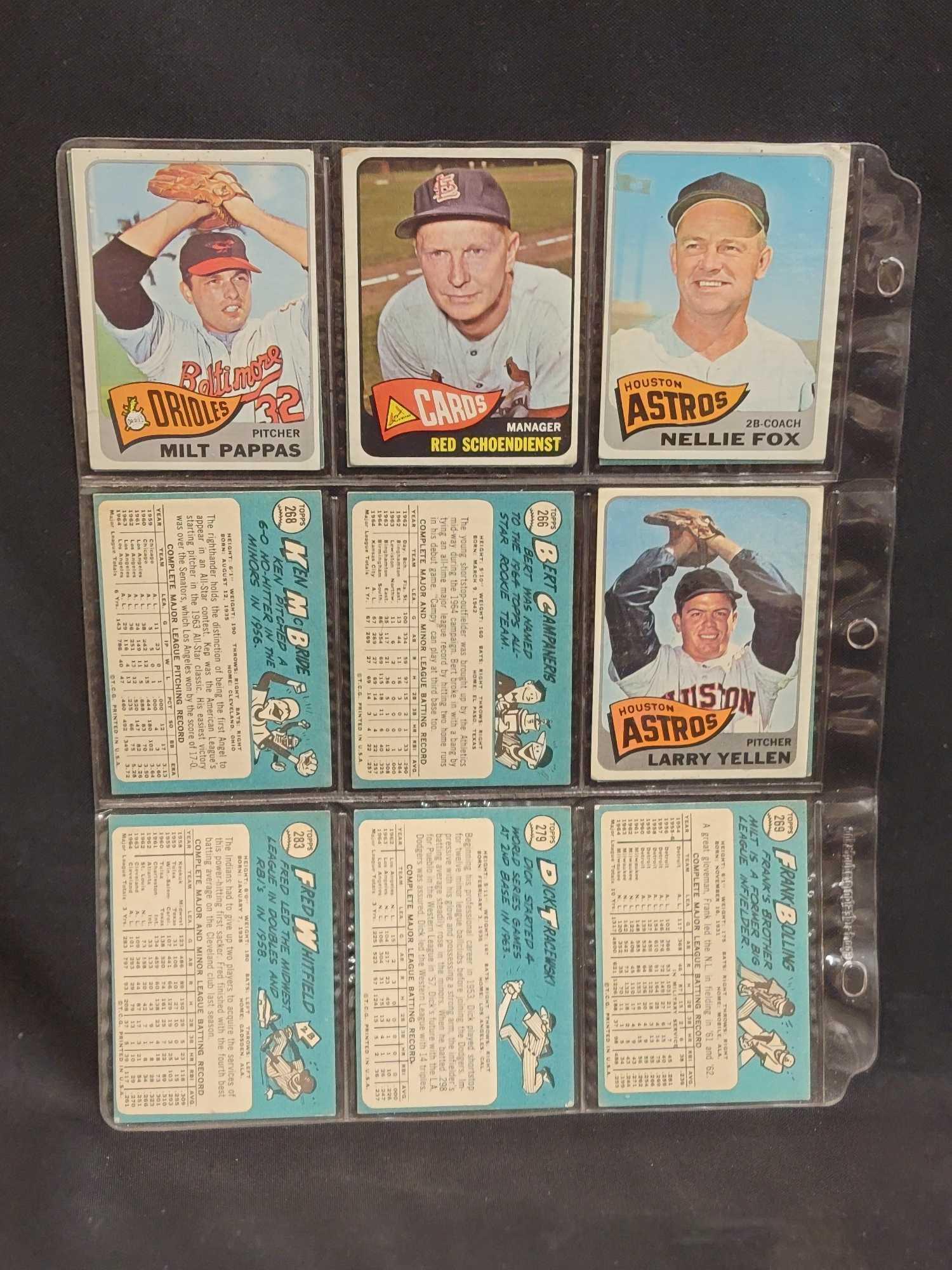 1965 Topps Baseball 185 different cards partial set HOFers Stars RCs more