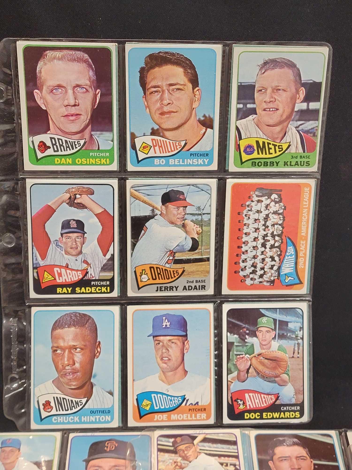 1965 Topps Baseball 185 different cards partial set HOFers Stars RCs more