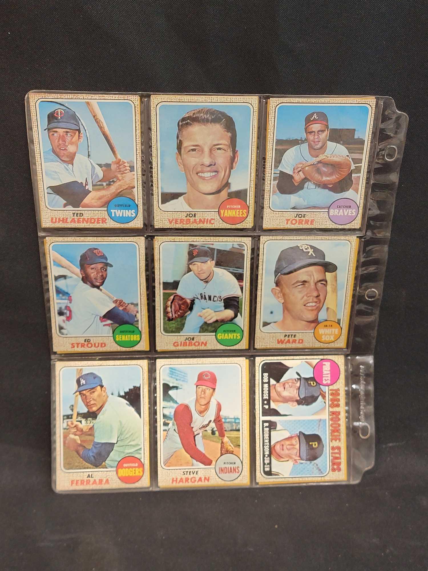 1968 Topps Baseball 260 different cards partial set HOFers Stars RCs Leaders