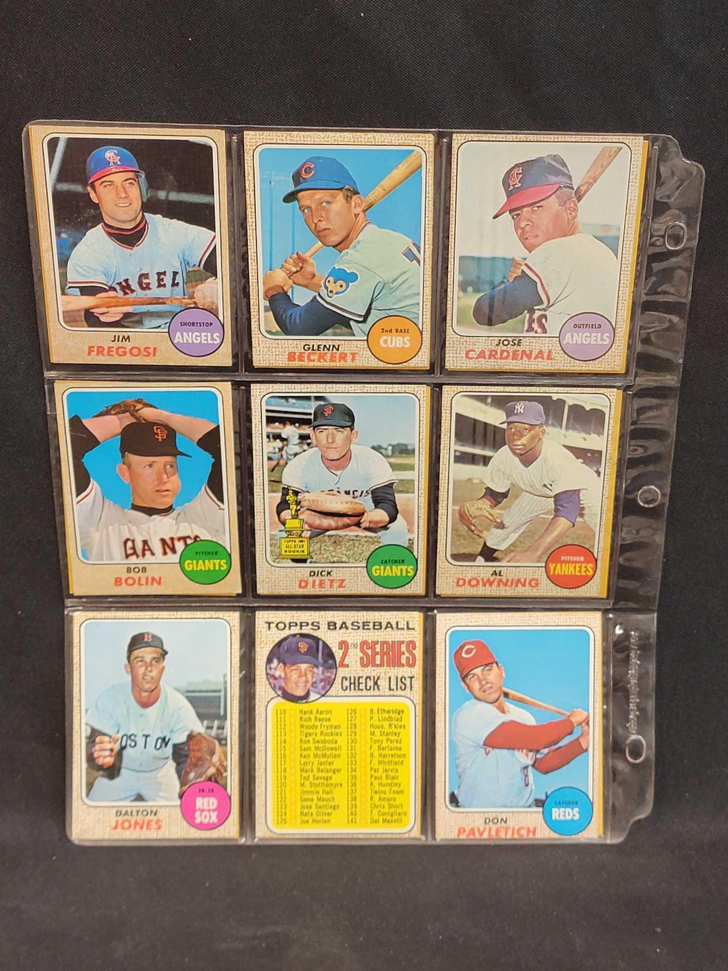 1968 Topps Baseball 260 different cards partial set HOFers Stars RCs Leaders