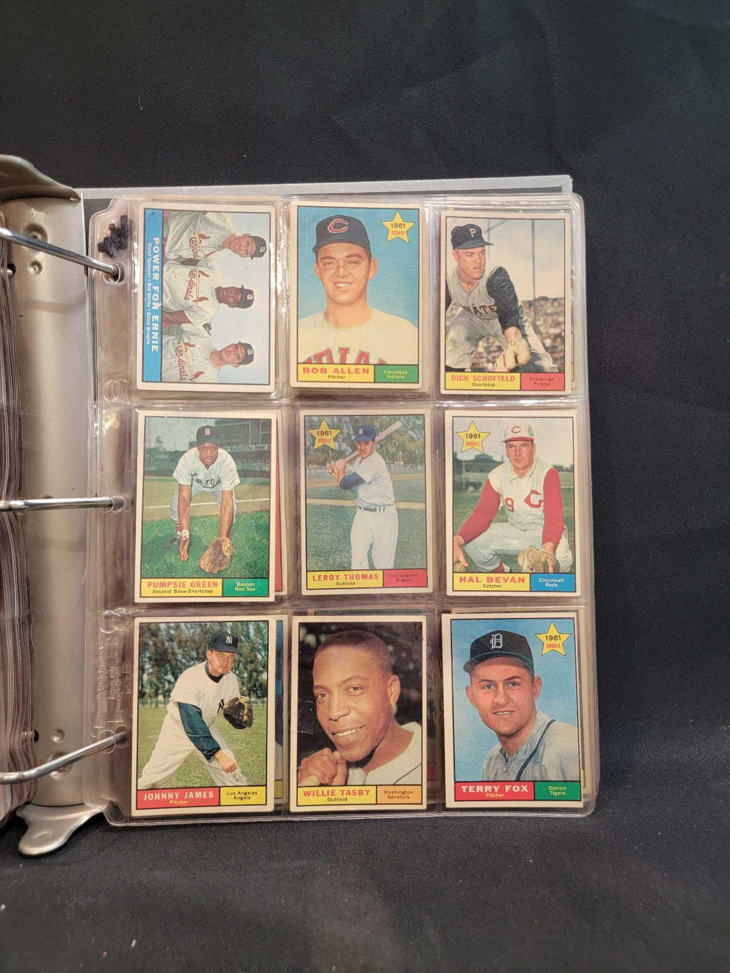 1961 Topps Baseball 310 different cards partial set HOFers Stars RCs more in binder