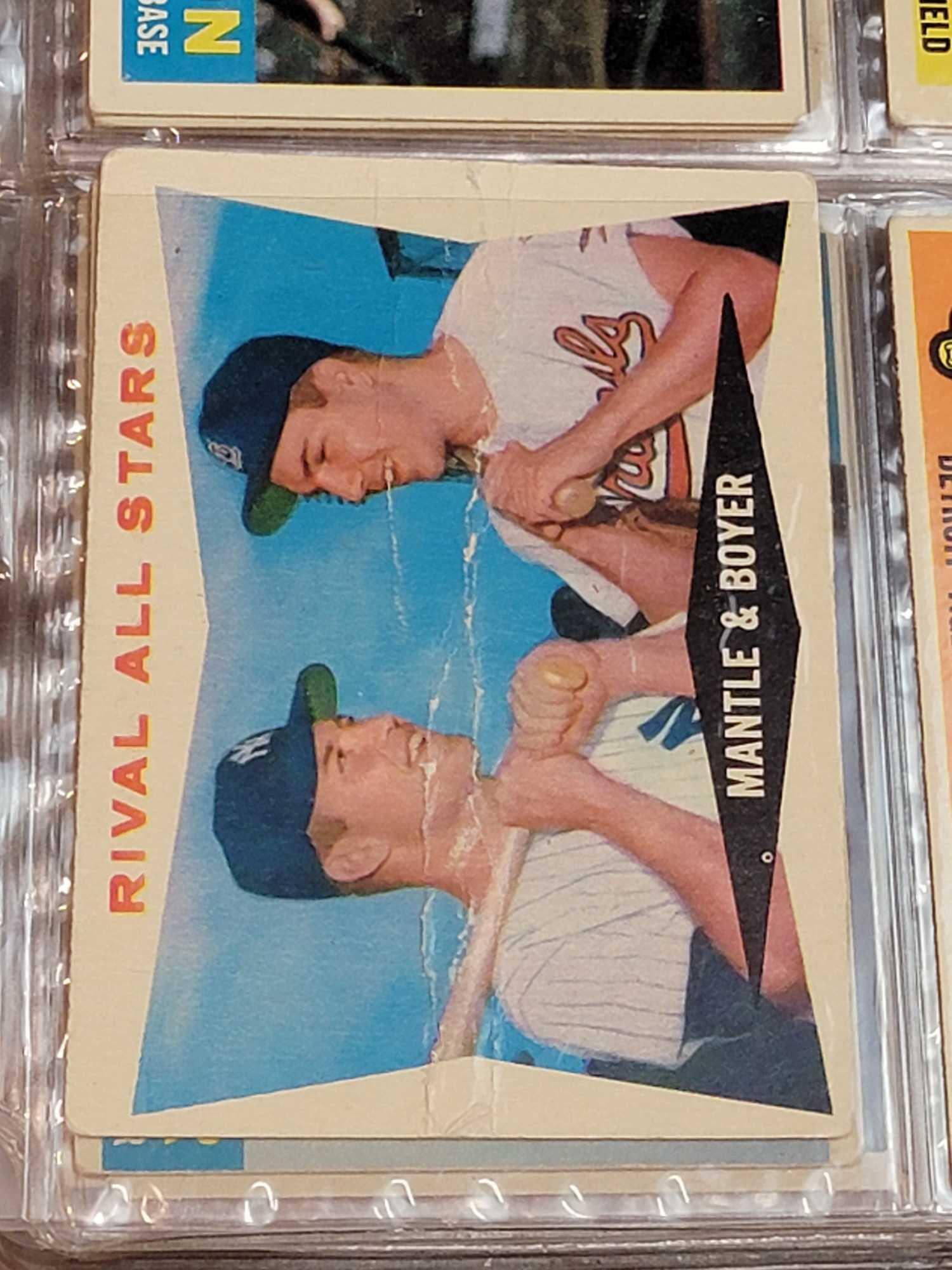 1960 Topps Baseball card set minus 5 cards HOFers RCs in binder