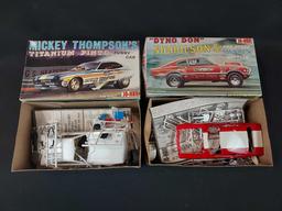 Jo-Han Mickey Thompson's Titanium Pinto & Dyno Don Nicholson's Pro Stock Maverick Model Car Kits