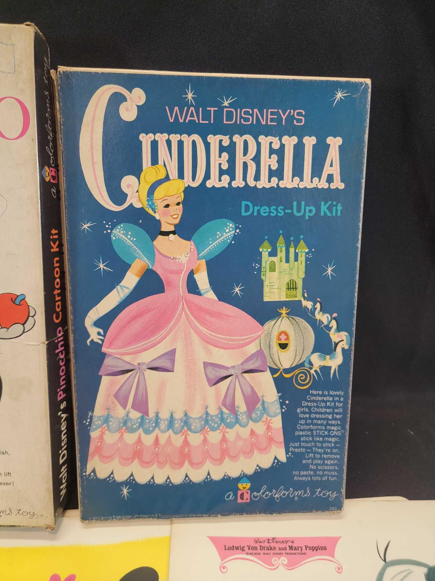 1950s 1960s Walt Disney Sleeping Beauty Game & Colorforms Toys