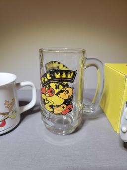 Group Vintage Character Mugs Batman Dick Tracy Pac-Man Garfield