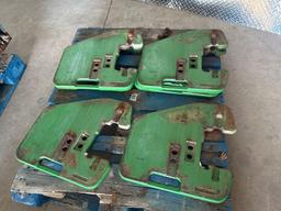 (6) John Deere suitcase Weights