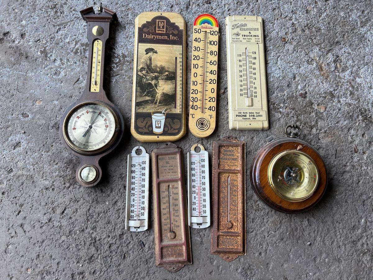 Vintage Thermometer and Barometers