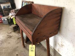 small vintage butcher table