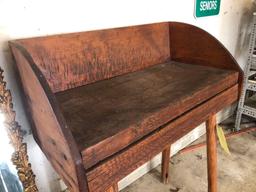 small vintage butcher table