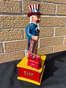 Uncle Sam Die Cast Coin Bank