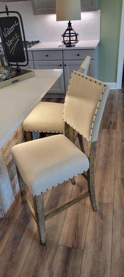 5 Nail head trim bar stools