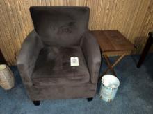 Upholstered Chair with Snack Tray