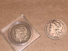 (2) 1878 and 1882 Morgan Silver Dollars