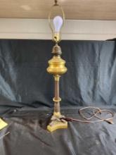 Vintage Clawfoot Brass Table Lamp