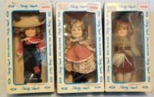 Set of 3 Ideal Shirley Temple dolls on original boxes