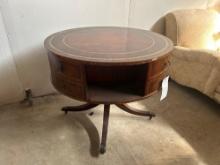 Antique Round Pedestal Table