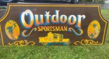Large Outdoor Sportsman Sports Headquarters Sign