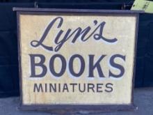 Lyn's Books Miniatures Sign - Double Sided