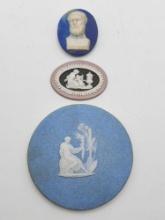 (3) Vintage Wedgwood jasperware jewelry or button plaques