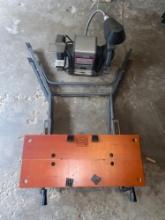 Craftsman Bench Grinder and work mate table