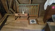 Vintage Baby Crib, Swing Pattern Piece, & Beanies Stand