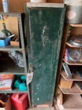 small metal cabinet and contents