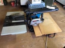 radial arm saw and small table saw