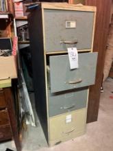 4 drawer file cabinet & contents