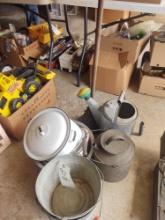 Galvanized Buckets, Watering Can, Graniteware