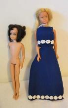 Pair of Mattel 1960s barbie dolls